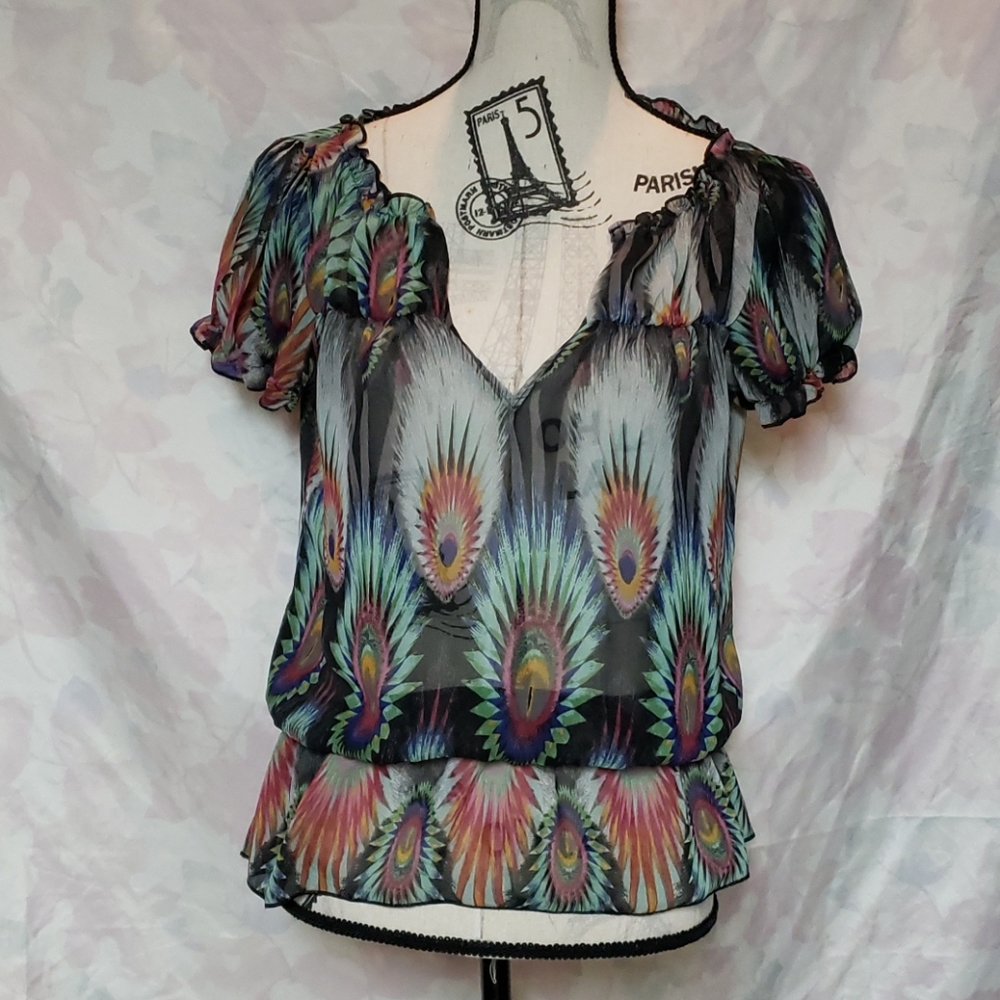 Sheer chiffon blouse